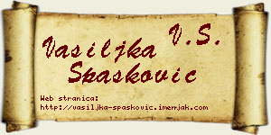 Vasiljka Spasković vizit kartica